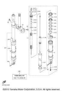 FJR1300 Передняя вилка
