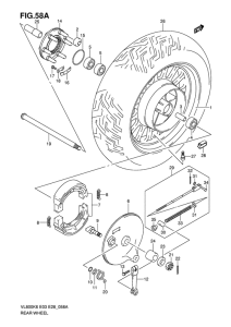 VL800 Rear wheel complete assy