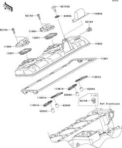 ZX1000 Крышка головки цилиндров