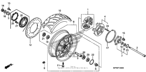 VT1300CX Переднее колесо