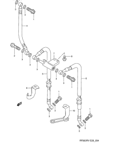 RF900 Передние тормозные трубки