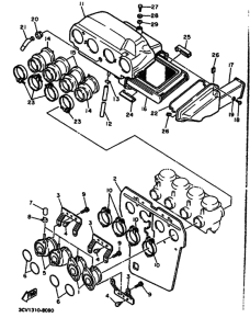 FJ1200 FJ1200A Впускная система