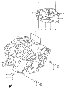 GZ125 Картер двигателя