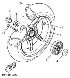 YQ50 Переднее колесо