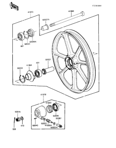 KZ440 Front wheel / hub