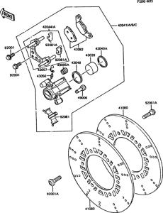 ZX550 Передний тормоз