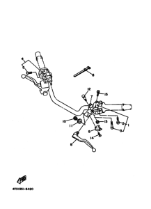TDM850 ﾊﾝﾄﾞﾙｽｲﾂﾁ. ﾚﾊﾞｰ