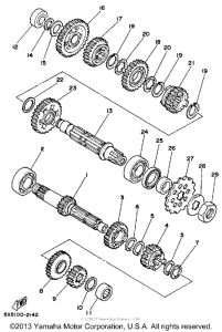 YZ250T Трансмиссия