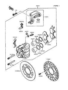 KX125 Передний тормоз