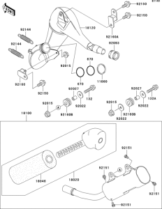 KX125 Глушитель