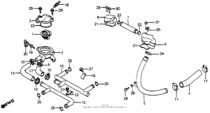 VF700F Water pipe + thermostat