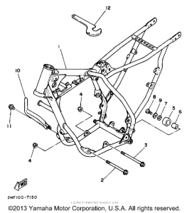 YZ80W (Motocross) Рама