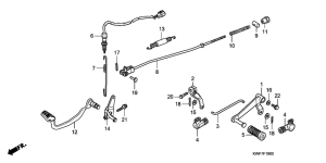 CBF125M Brake pedal assy