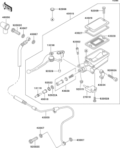 ZX1100 Цилиндр сцепления