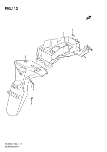 DL650 Заднее крыло