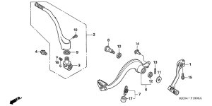  Pedal / kick starter arm