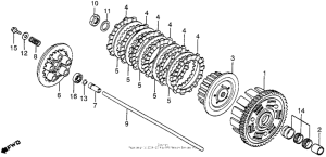 CB550 Сцепление