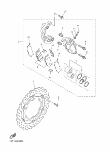 XVS950CU (ABS) フロントブレ-キキヤリパ