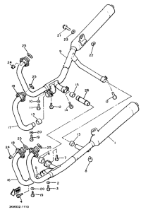 XJ600H (53KW) Выхлопная система