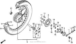 CB125S Переднее колесо
