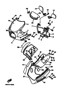 RZ350 RZ350U Cowling comp
