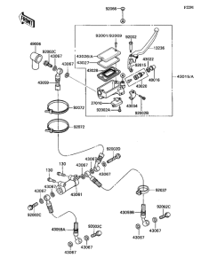 ZX1100 Передний тормозной цилиндр