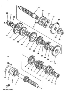 RD350LC Трансмиссия