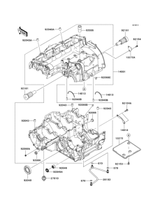 ZX1000 Картер двигателя
