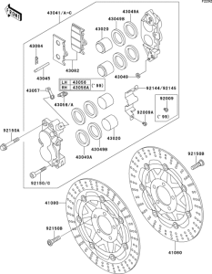 ZX600 Передний тормоз