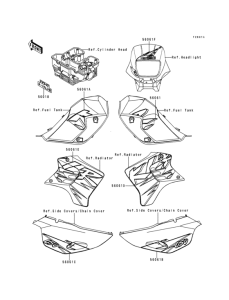 KL650 Decals(kl650-c1)(green)