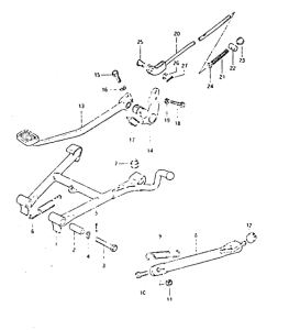 GSX400 Подножки