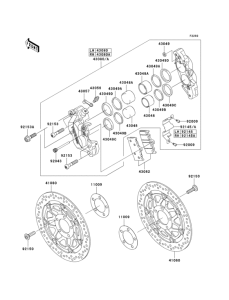 ZX600 Передний тормоз