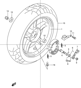 TR50 Rear wheel complete assy