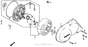Z50R Alternator left crankcase cover