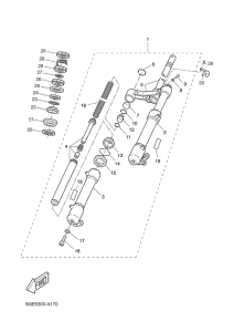 YQ100 Передняя вилка