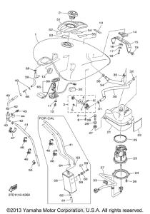 XVS1300CU Топливный бак