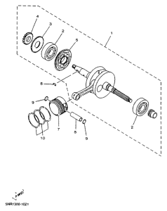 YP150D Kurbelwelle. kolben