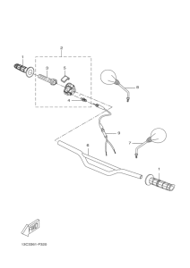 DT50RSM Steering handle & cable