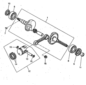 YH50 Коленвал и поршень