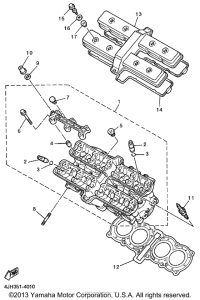 YZF600RH Головка цилиндров