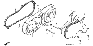 CH125 Крышка картера левая