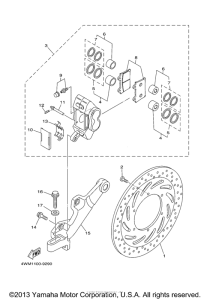 XV1600ALM Задний суппорт
