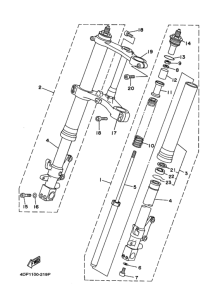 TZ250 Вилка передней оси