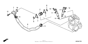 VT750DCA A Патрубки охлаждения