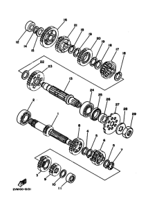 YZ250 YZ250U Трансмиссия