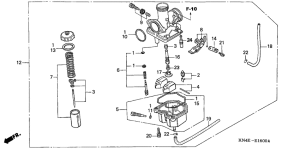 XR100 Carburetor assy