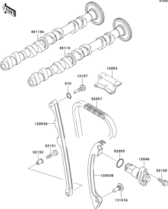 ZX1200 Распред вал