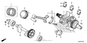 CTX700N DCT Коленчатый вал и поршни