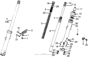 XL350 Передняя вилка