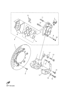 YZ426F Передний суппорт